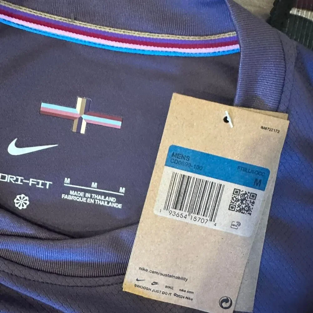 Nike England Away 2024 Custom Purple Eufa World Cup Jersey Medium - Picture 3 of 7